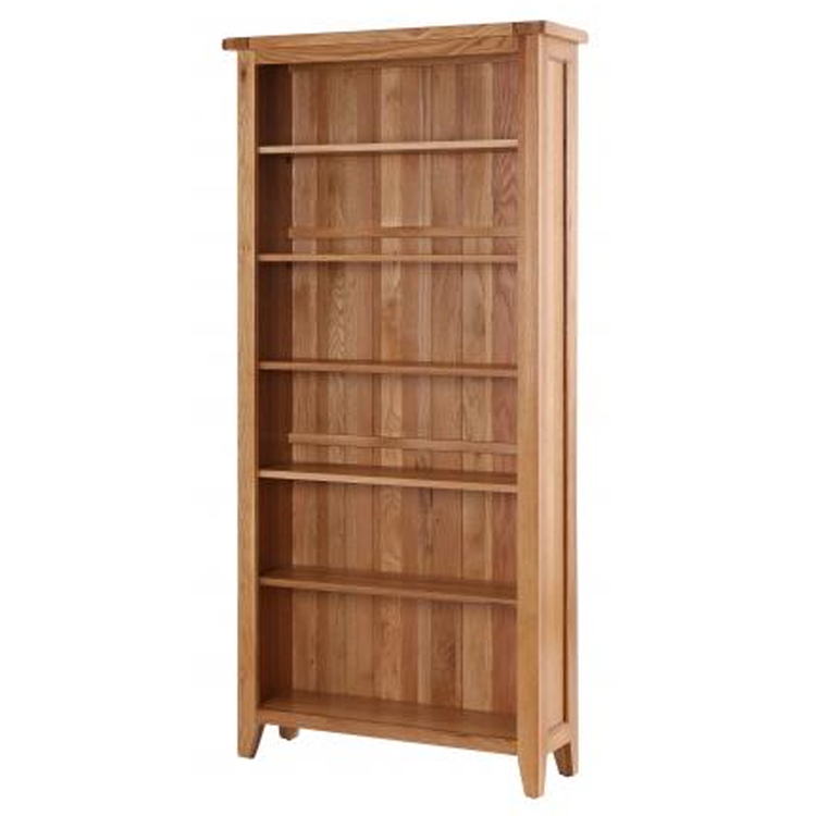 Vancouver Petite Tall Oak Bookcase With 5 Adjustable