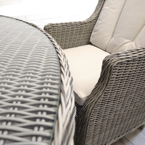 Octavia - 4 Person Premium Dining Set (Beige Cushions) - Image 3