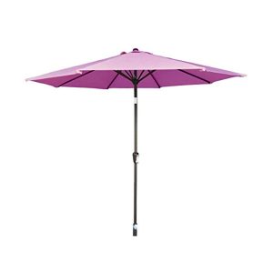 2.5m Wind-Up Parasol - Aubergine / Purple