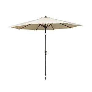 2.5m Wind-Up Parasol - Ecru