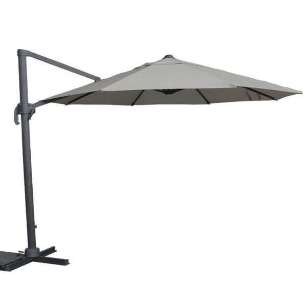 Large 3.5m Round Cantilever Parasol – Grey - Image 2