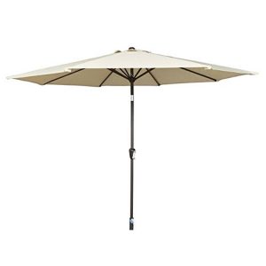 3m Wind-Up Parasol - Ecru