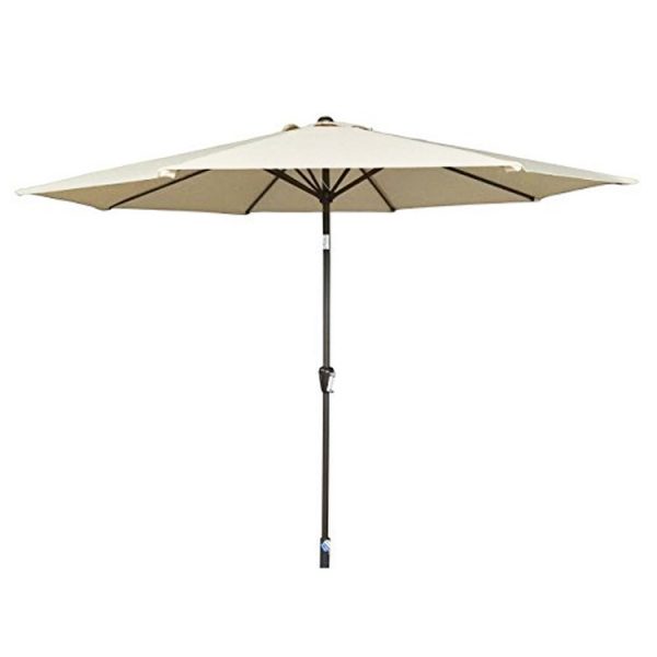 3m Wind-Up Parasol - Ecru