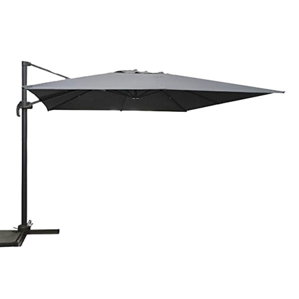 Large 3m Square Cantilever Parasol – Grey