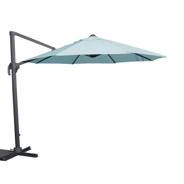 3m Round Cantilever Parasol – Duck Egg Blue - Image 2