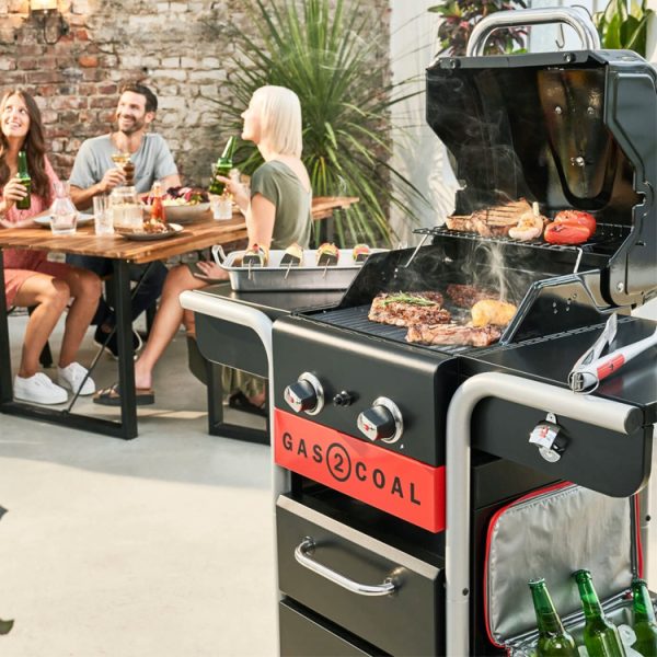 Char-Broil Gas2Coal (2.0) 210 Hybrid Grill - 2 Burner Gas and Charcoal Barbecue - Image 7