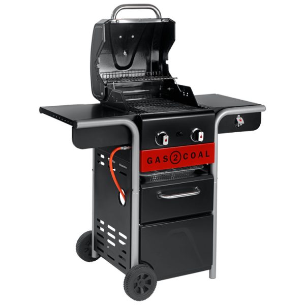 Char-Broil Gas2Coal (2.0) 210 Hybrid Grill - 2 Burner Gas and Charcoal Barbecue - Image 2