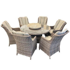 Octavia Walnut - 6 Person Premium Dining Set