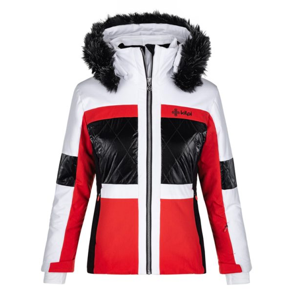 Kilpi Womens Elza Ski Jacket – Red / Black / White