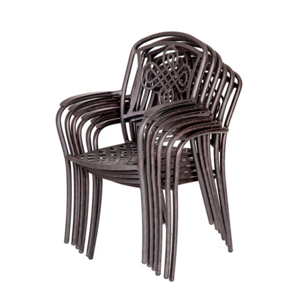 Buckingham Cast Aluminium – 6 Person Rectangular Dining Set - Bronze - Image 3
