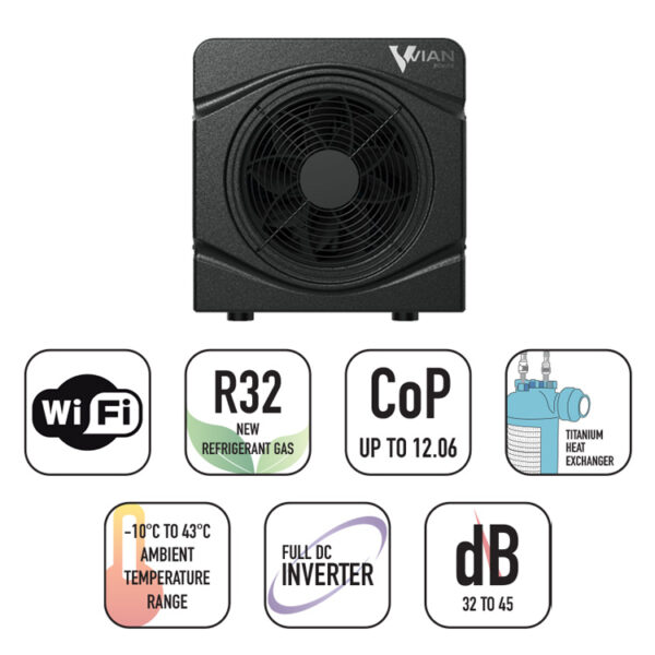 Vian - Power Plus Full DC Inverter Hot Tub Air Source Heat Pump - Image 2
