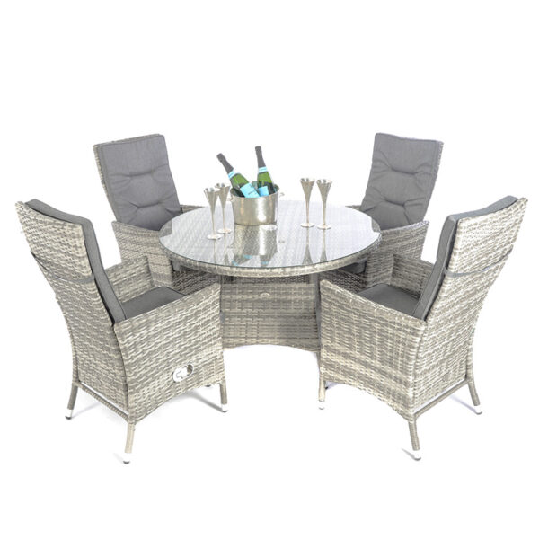 Monza – 4 Person Reclining Dining Set