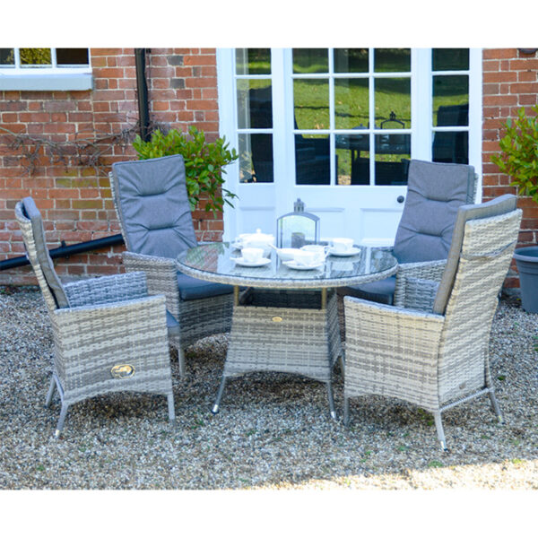 Monza – 4 Person Reclining Dining Set - Image 2