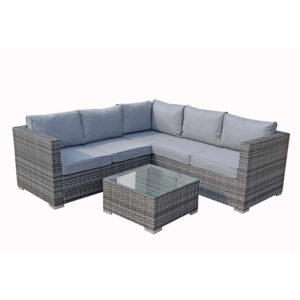 Georgia Corner Set with Coffee Table - Grey