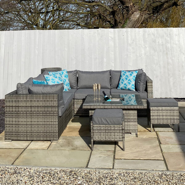 Monza Grand Modular – Corner Set with Height Adjustable Table and Ice Bucket - Image 3