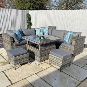 Monza Grand Modular – Corner Set with Height Adjustable Table and Ice Bucket