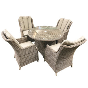 Octavia Walnut - 4 Person Premium Dining Set