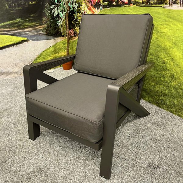 Chicago - L-Shaped Corner Set with Armchair and Height Adjustable Table - Charcoal - Image 4
