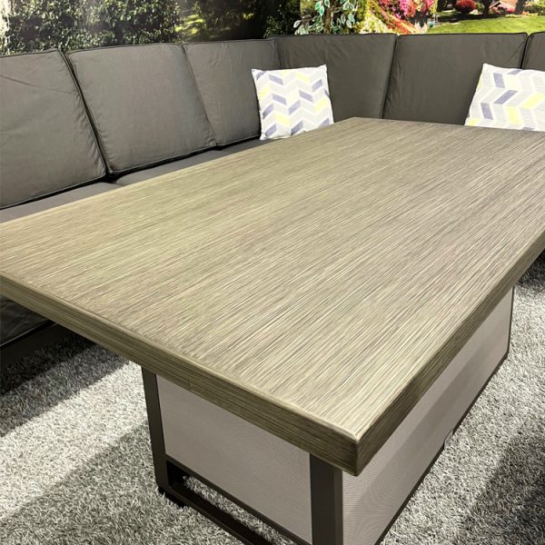 Chicago - L-Shaped Corner Set with Armchair and Height Adjustable Table - Charcoal - Image 6