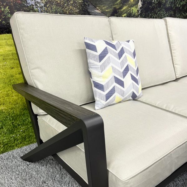 Chicago - L-Shaped Corner Set with Height Adjustable Table – Ecru - Image 4