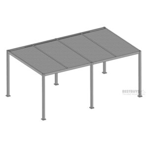 3.6m x 6m - Luxury Aluminium Pergola (with 3 x Side Blinds and LED Lighting) - (Pre-Order)