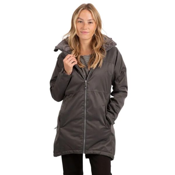 Trespass Womens Wintry Waterproof Parka Jacket – Dark Grey Marl