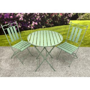 Vintage Folding Bistro Set - Green