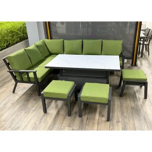 Retro – L-Shaped Corner Set with Height Adjustable Table