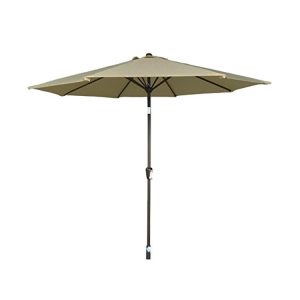 2.5m Wind-Up Parasol - Taupe