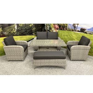 Cabo – 2 Seat Sofa Lounge Set with Height Adjustable Table