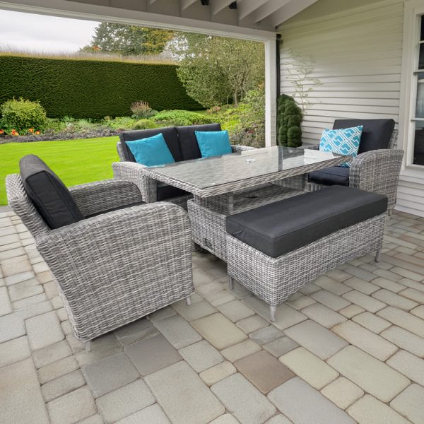 Cabo – 2 Seat Sofa Lounge Set with Height Adjustable Table - Image 3