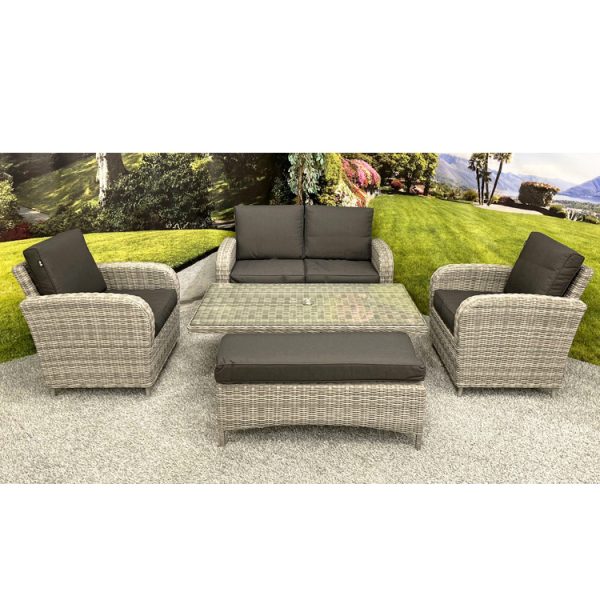 Cabo – 2 Seat Sofa Lounge Set with Height Adjustable Table - Image 2