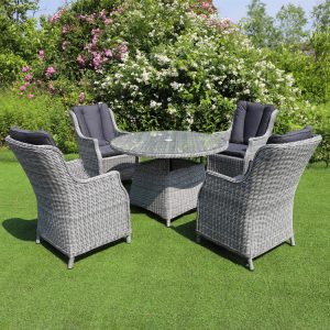 Octavia Slate - 4 Person Premium Dining Set