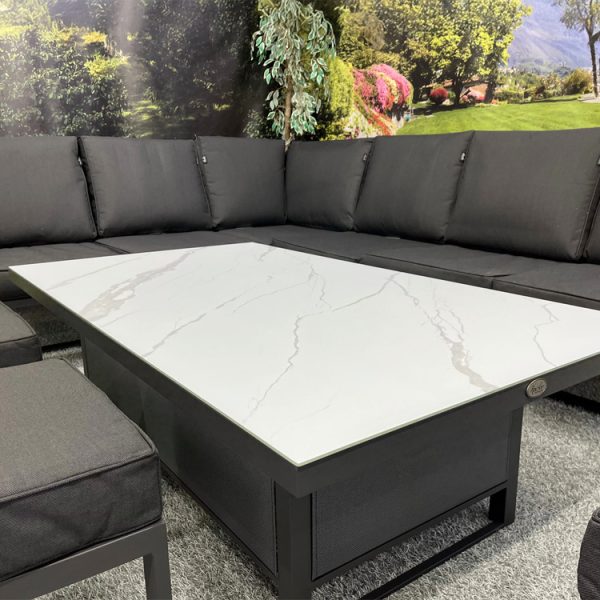 Seattle Grey – L-Shaped Corner Set with Height Adjustable Table - Image 5