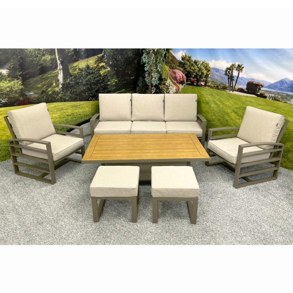 Seattle Hazel – 3 Seat Sofa Lounge Set with Height Adjustable Table - Image 2