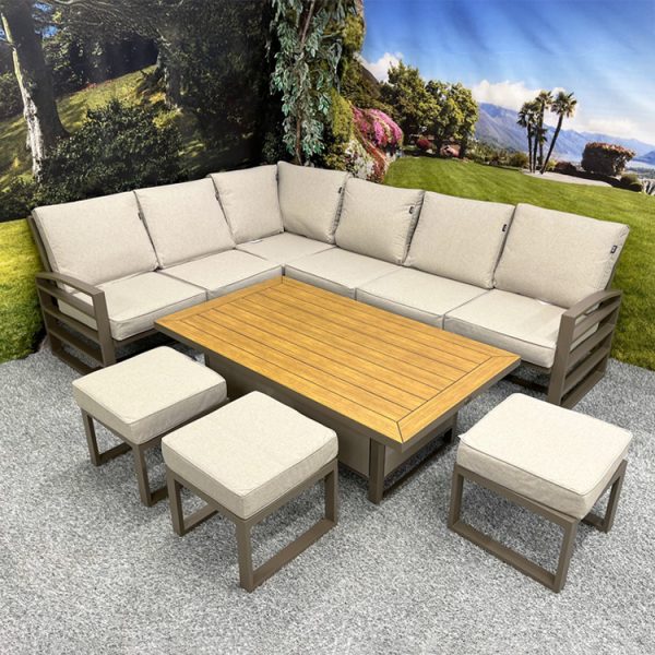 Seattle Hazel – L-Shaped Corner Set with Height Adjustable Table - Image 2