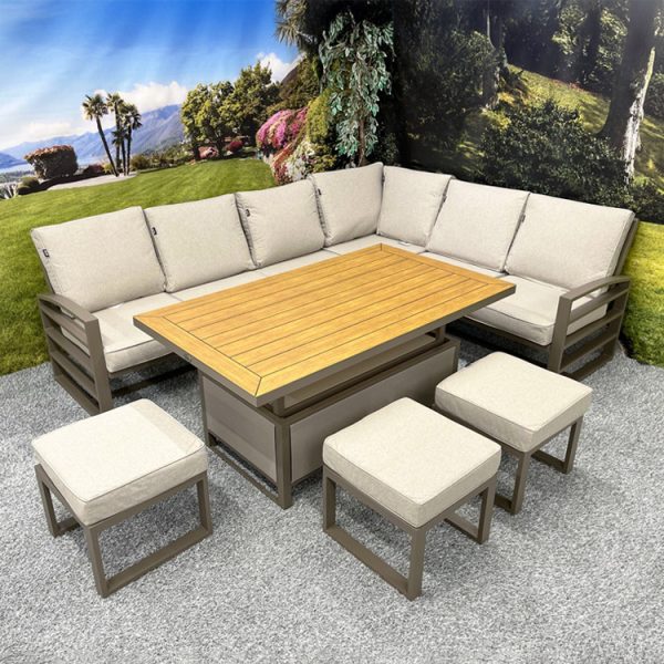 Seattle Hazel – L-Shaped Corner Set with Height Adjustable Table - Image 3