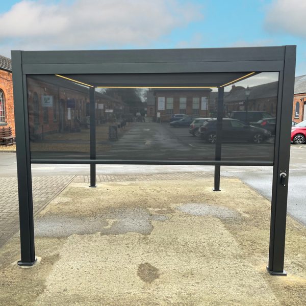Solstice - 3m x 4m Aluminium Pergola (with 3 x Side Blinds and LED Lighting) - Image 3