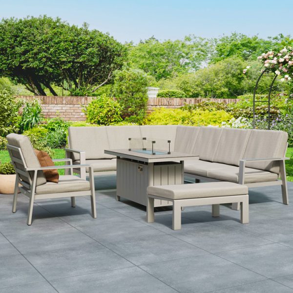Neptune – L-Shape Corner Set with Armchair and Gas Fire Pit Table - Image 4