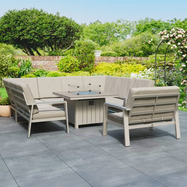 Neptune – Large U-Shape Corner Set with Love Seat and Gas Fire Pit Table - Image 2