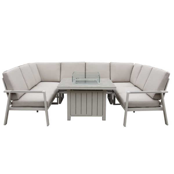 Neptune – Large U-Shape Corner Set with Love Seat and Gas Fire Pit Table - Image 3