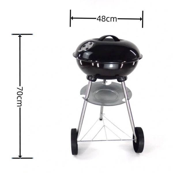 Compact 17-Inch Kettle Grill – Charcoal Barbecue - Image 3