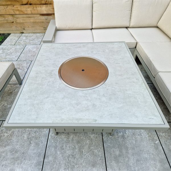 Venus – Square Corner Set with Gas Fire Pit Table - Image 4