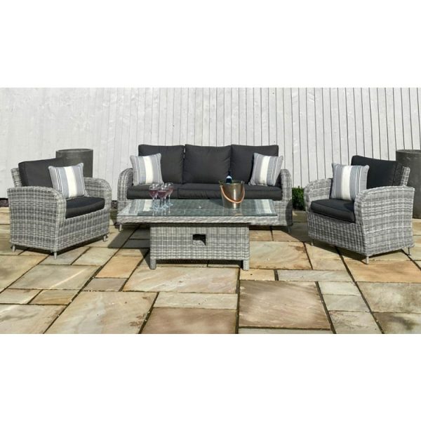 Cabo – 3 Seat Sofa Lounge Set with Height Adjustable Table - Image 2