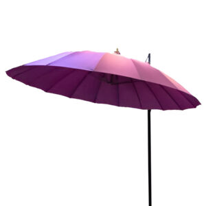 3m Round Shanghai Cantilever Parasol - Aubergine