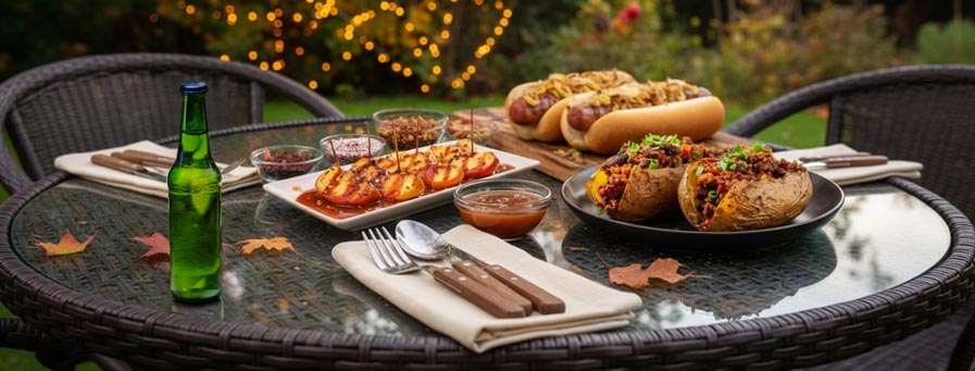 Bonfire Night Barbecue Food Selection