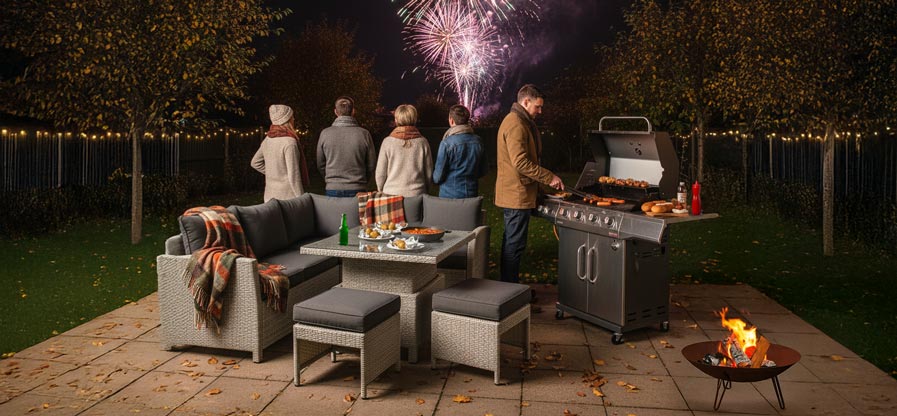 Bonfire Night BBQ Party with Fireworks